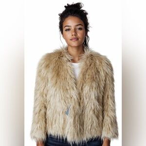 Beige Fur Layered on Silk • Lightweight • 3/4 Sleeve